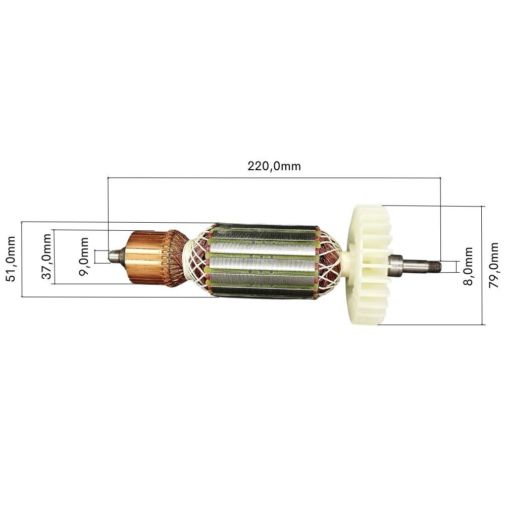 Induzido Rotor para Cortador de Parede VONDER e DWT CPV3150 e CPD3150 ...